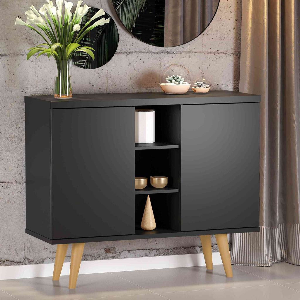 Buffet Infinito 2P Preto Viero - Móveis furniture