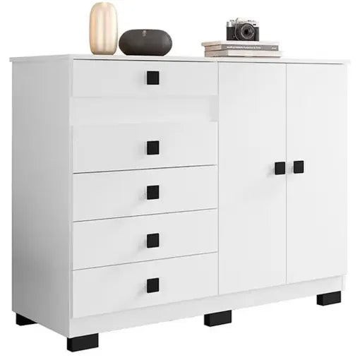 Cômoda Sapateira 2352 5 Gavetas 2 Portas Araplac Branco - Móveis furniture