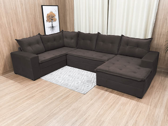 Sofá Canto Marrom Leblon - Móveis furniture