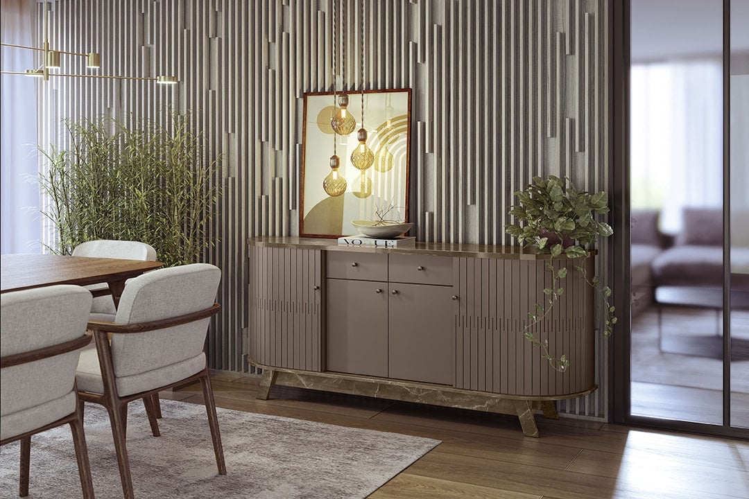 Buffet Monaco 4P2G Imperial.Sepia Madetec - Móveis furniture