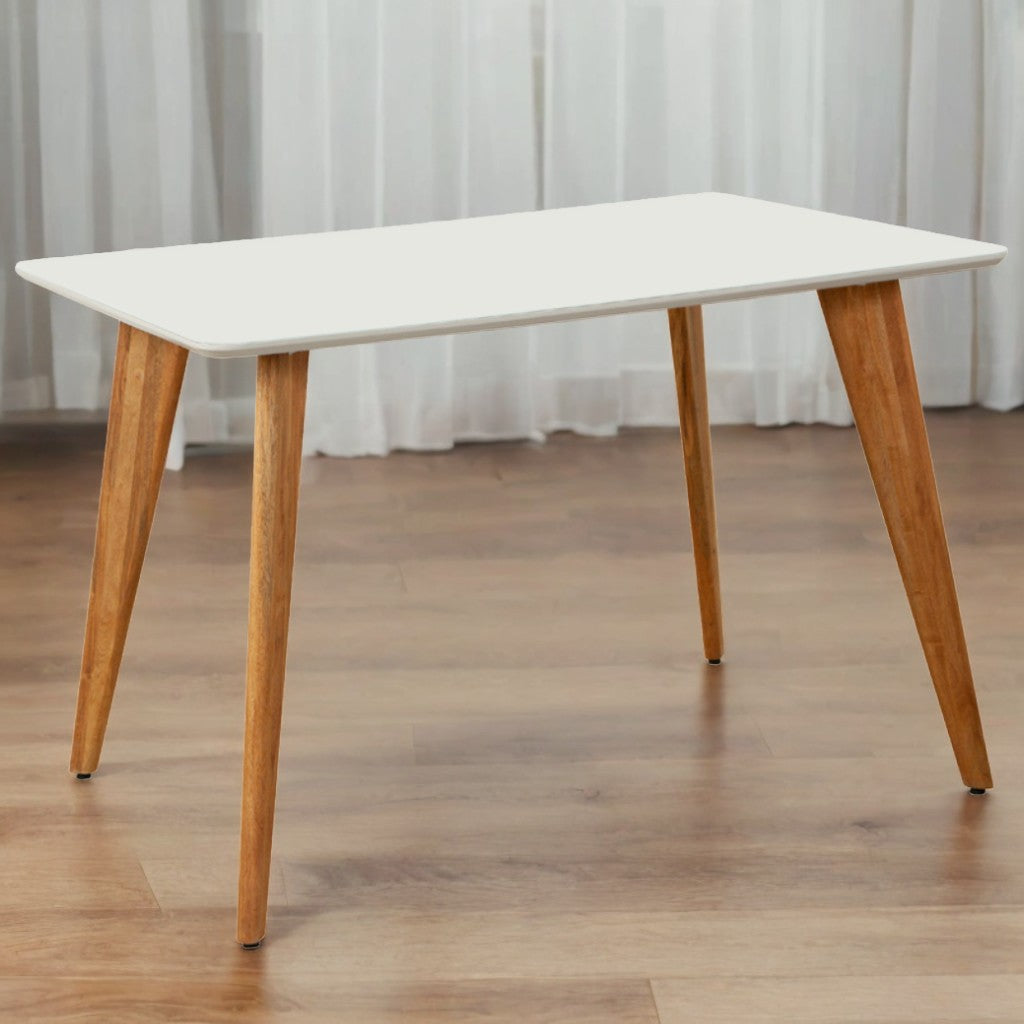 Mesa Slim 120 Canto Reto Imbuia Mel/Off White – CARVALHO DECOR - Móveis furniture