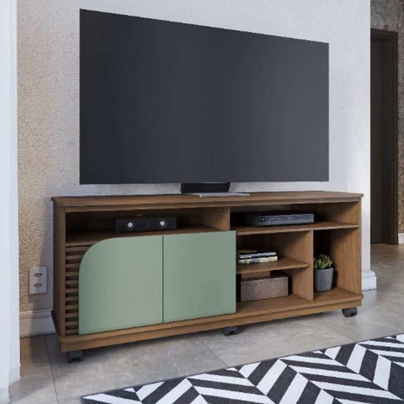 Rack Bancada Jurerê Larg. 1.50m Amêndoa/Hortelã Colibri - Móveis furniture