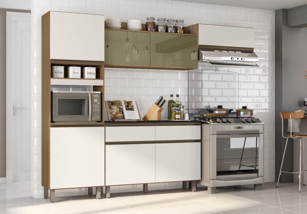 Cozinha Porto Carvalho/Off White – POLIMAN - Móveis furniture