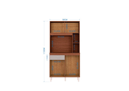 A881.Kit Cozinha Duda 90 4P1G Branco - Móveis furniture