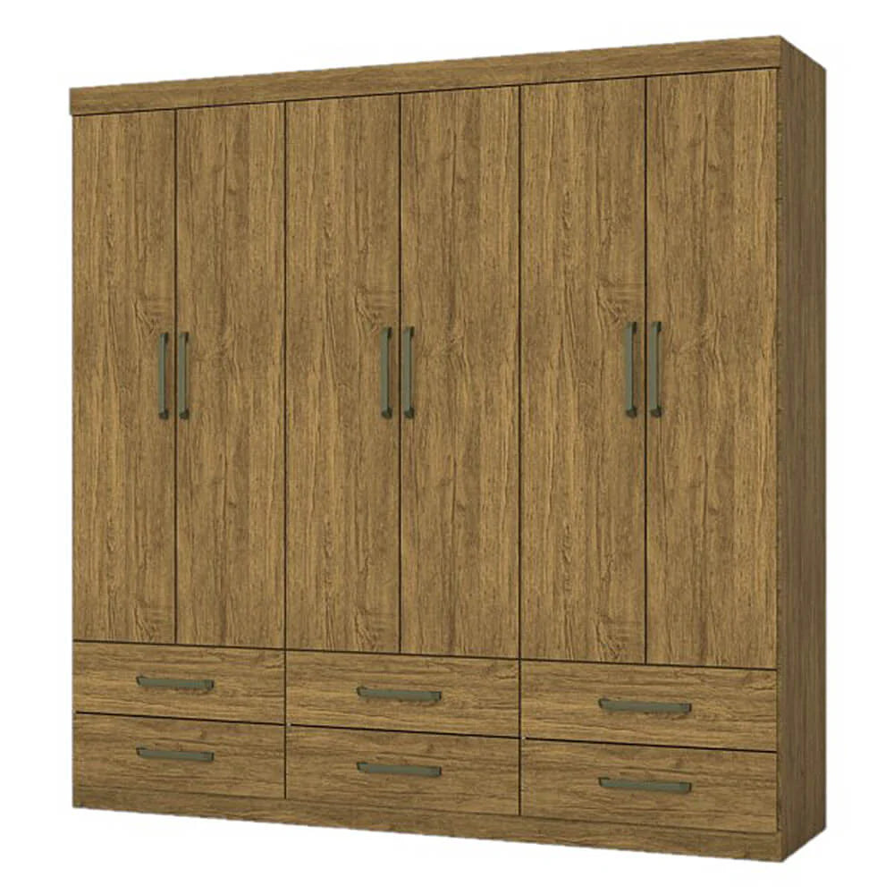 Guarda Roupa Dallas Casal 6 Portas 6 Gavetas - Móveis furniture
