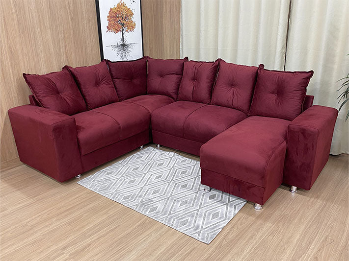 Sofá Canto Vinho Áustria - Móveis furniture