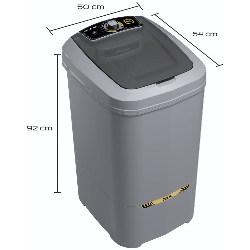 Tanquinho Semiautomático Newmaq 20,5 Kg Cinza Prata – NEWMAQ