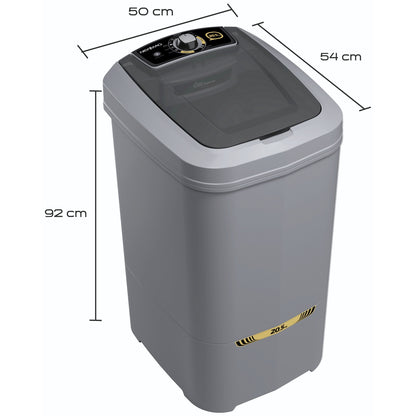 Tanquinho Semiautomático Newmaq 20,5 Kg Cinza Prata – NEWMAQ