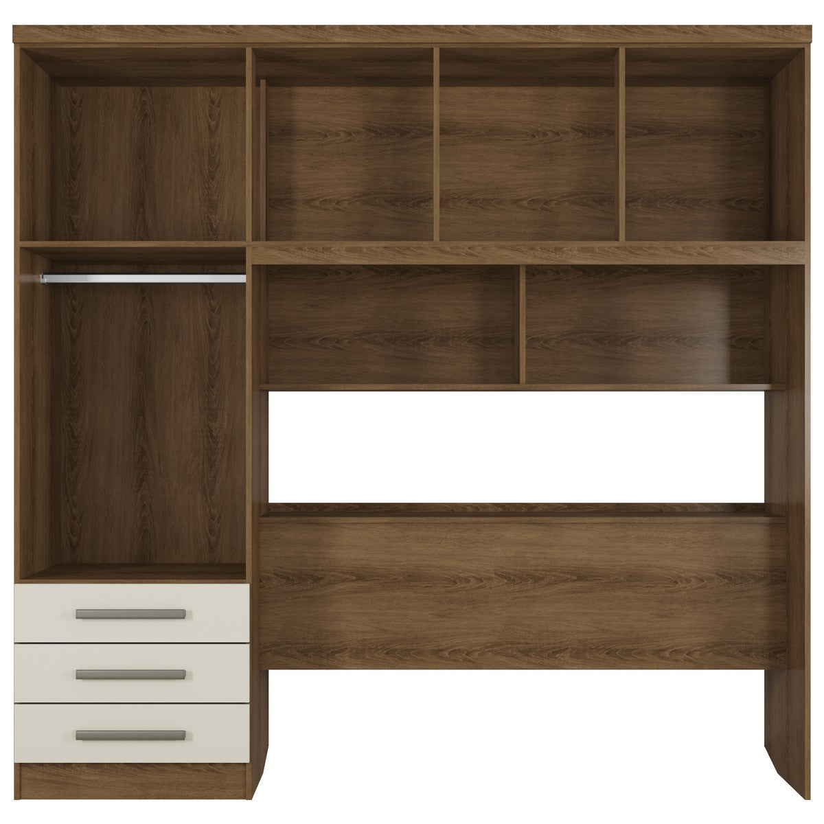 Guarda-Roupa Casal México 2,05 m Mel/Off White – RUD RACK - Móveis furniture