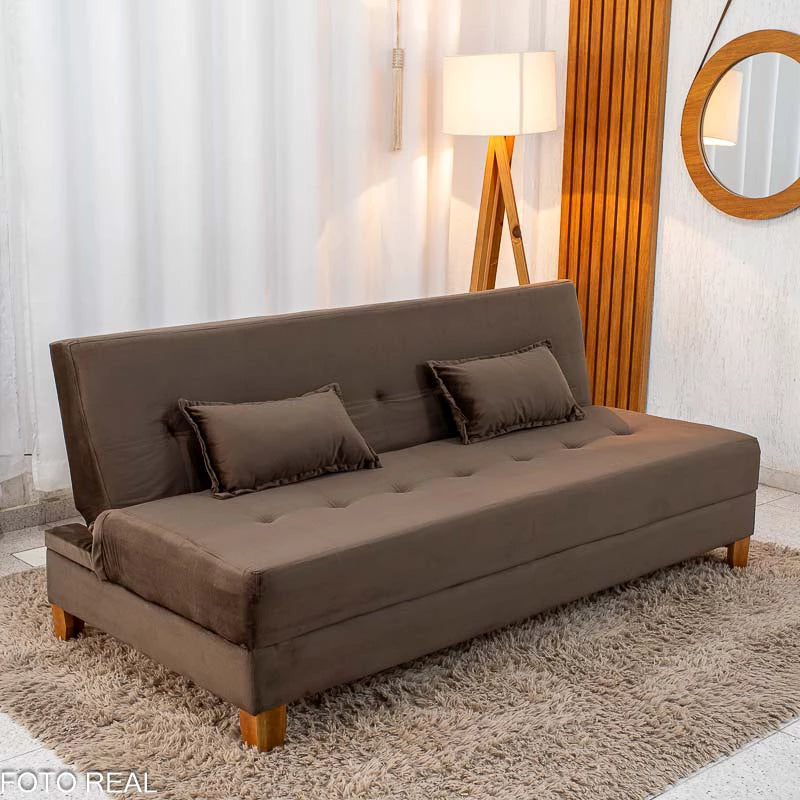 Sofá Cama Arpoador 1.85m – Marrom Veludão