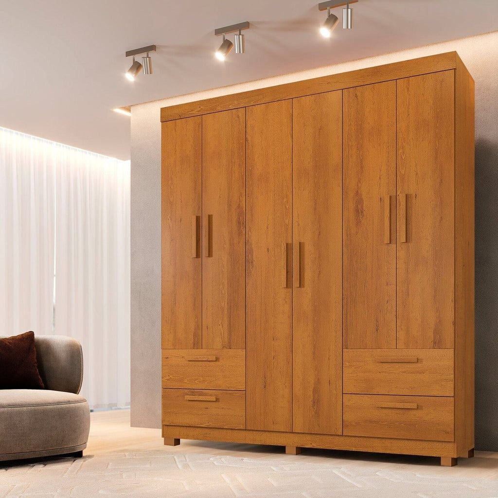 Guarda-Roupa 6 Portas Flórida 1,55 m Cinamomo – GRUPO UAI