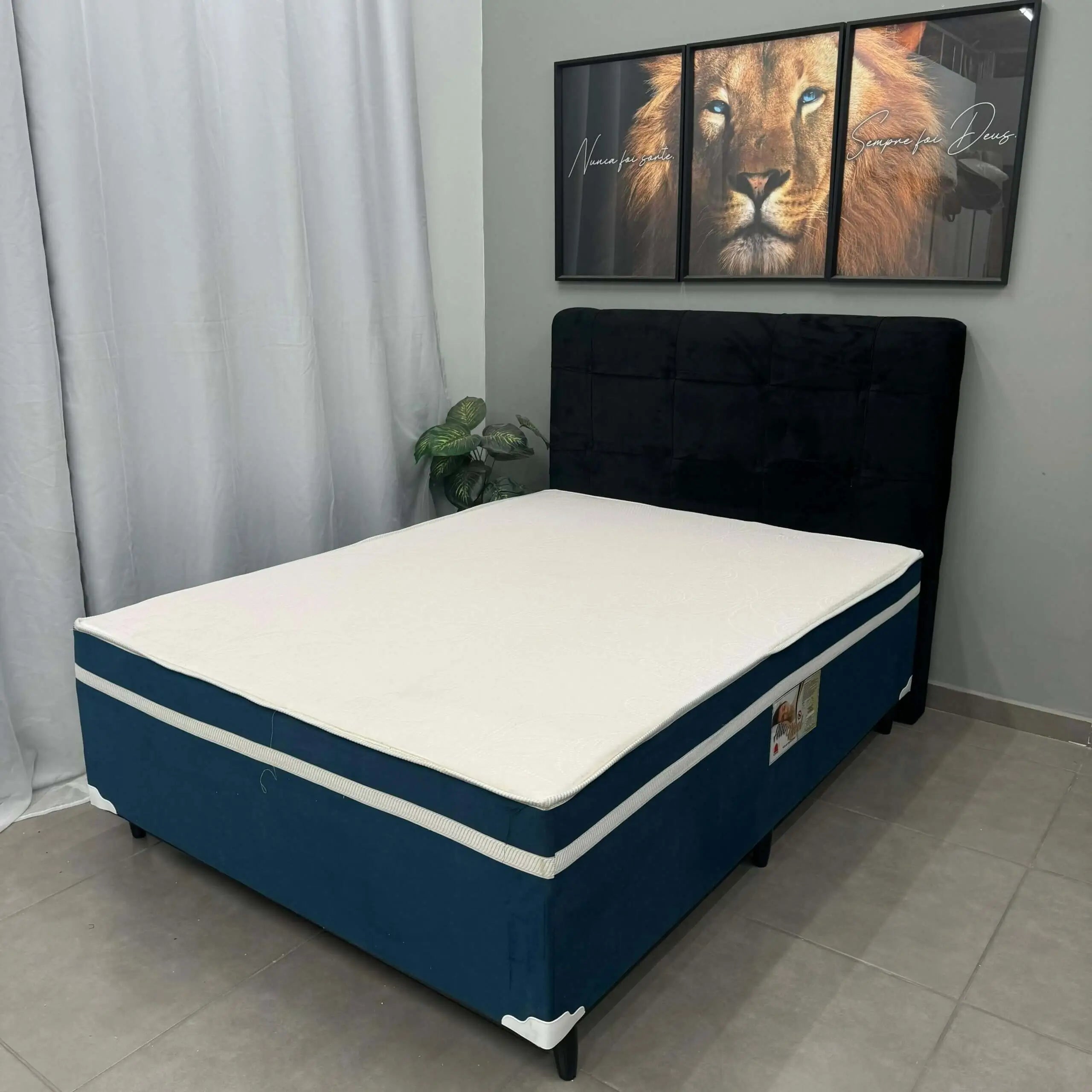 Cama Box Alto Nivel Casal com Molas Ensacadas 138x188x60cm