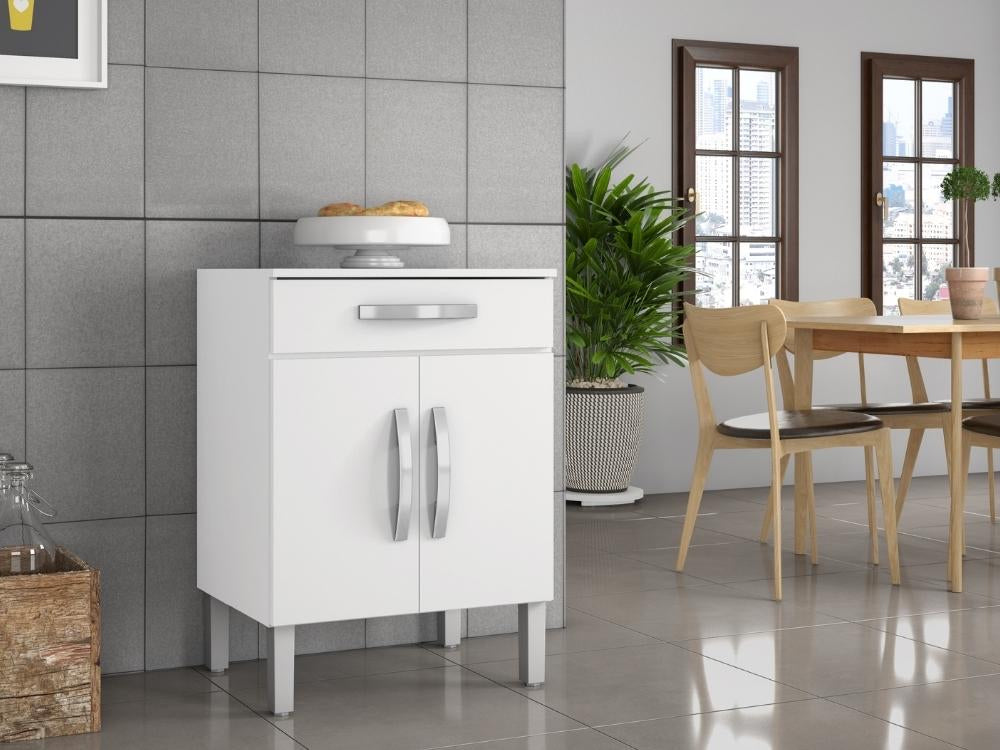 Balcão 2 portas 1 gaveta Ref.: 083 – Branco - Móveis furniture