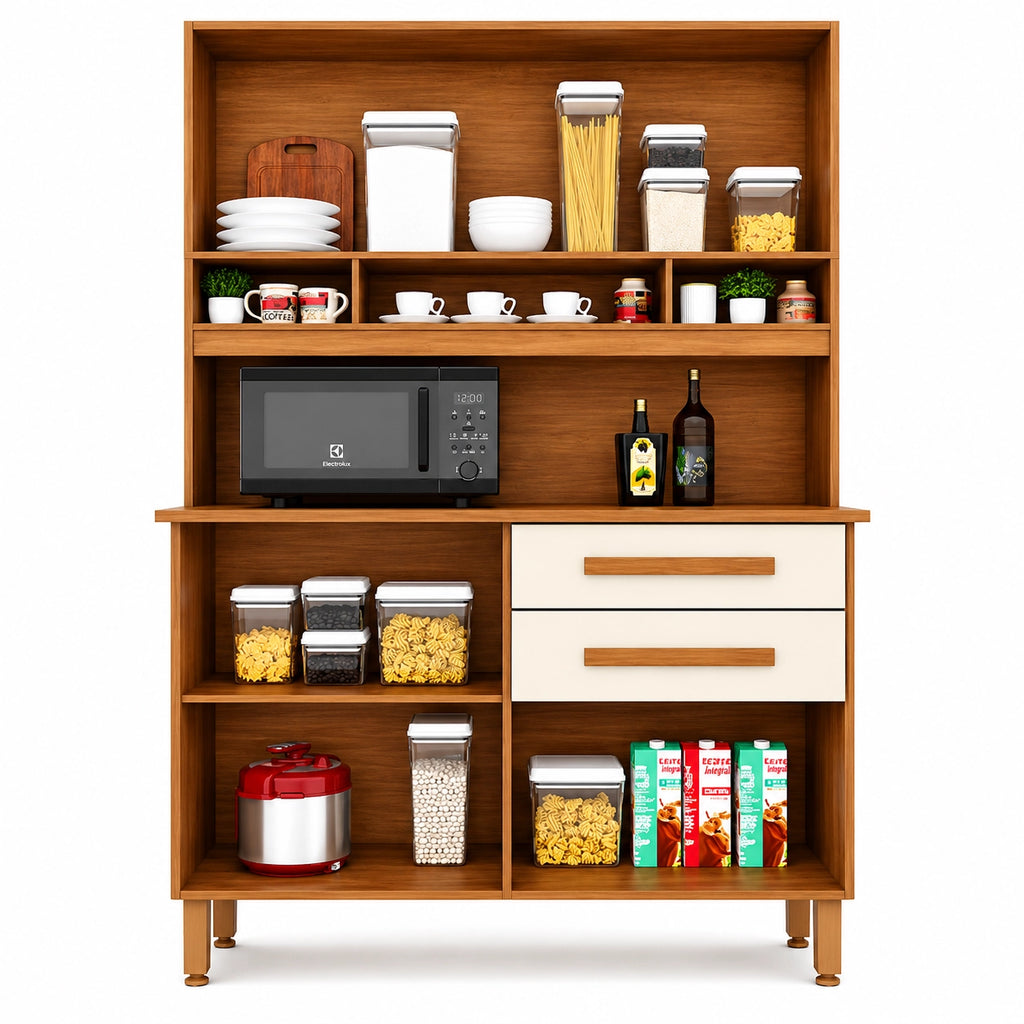 Kit Cozinha Sofia 1,15 m Cinamono/Off White – IMOP