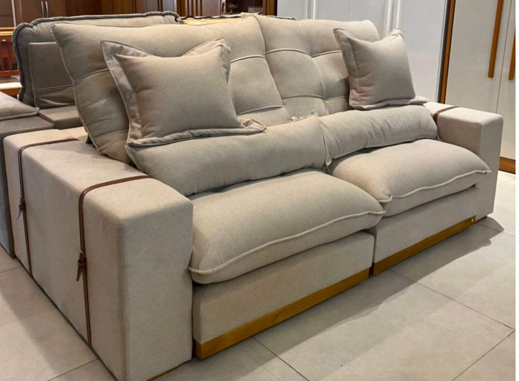 Sofá Toronto 4 Lugares Retrátil e Reclinável Veludo 250cm Di Vitrine