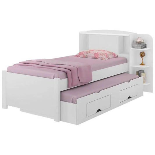 Cama Milenio Solteiro com Cama Auxiliar Com 2 Gavetas