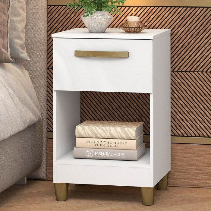 Mesa de Cabeceira Prada MC210 Branco – FELLICCI