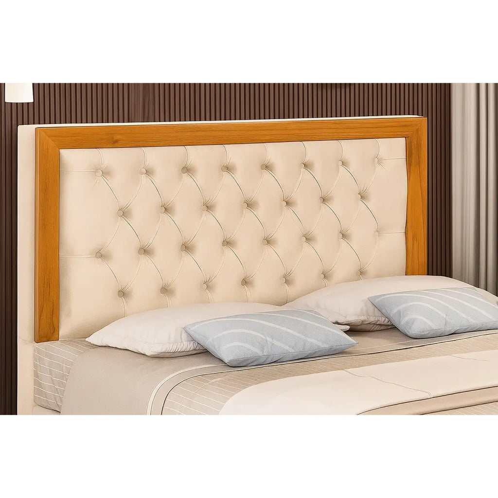 Cabeceira Imperial Queen em Suede Ra BEJE