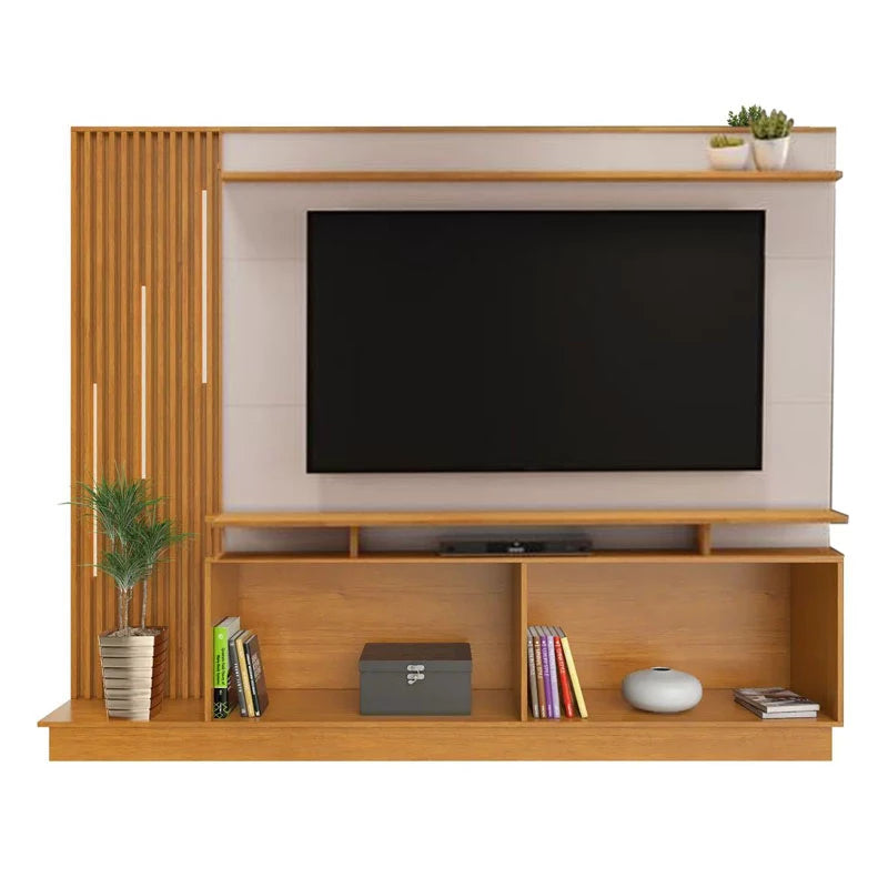 Home Ripado com LED Absoluto TV até 65 Polegadas Cinamomo/Off White JCM - Móveis furniture