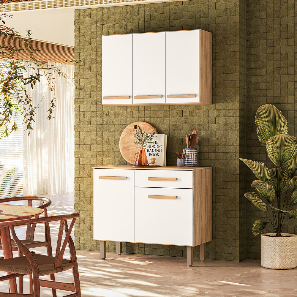 Combo Lemon 0,911 m Freijó/Off White Cristal – NICIOLI