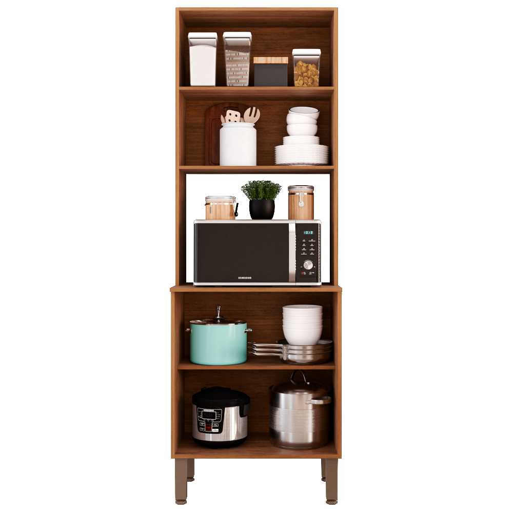 Paneleiro/Torre Quente New Valência Cinamomo/Preto – SALLÊTO