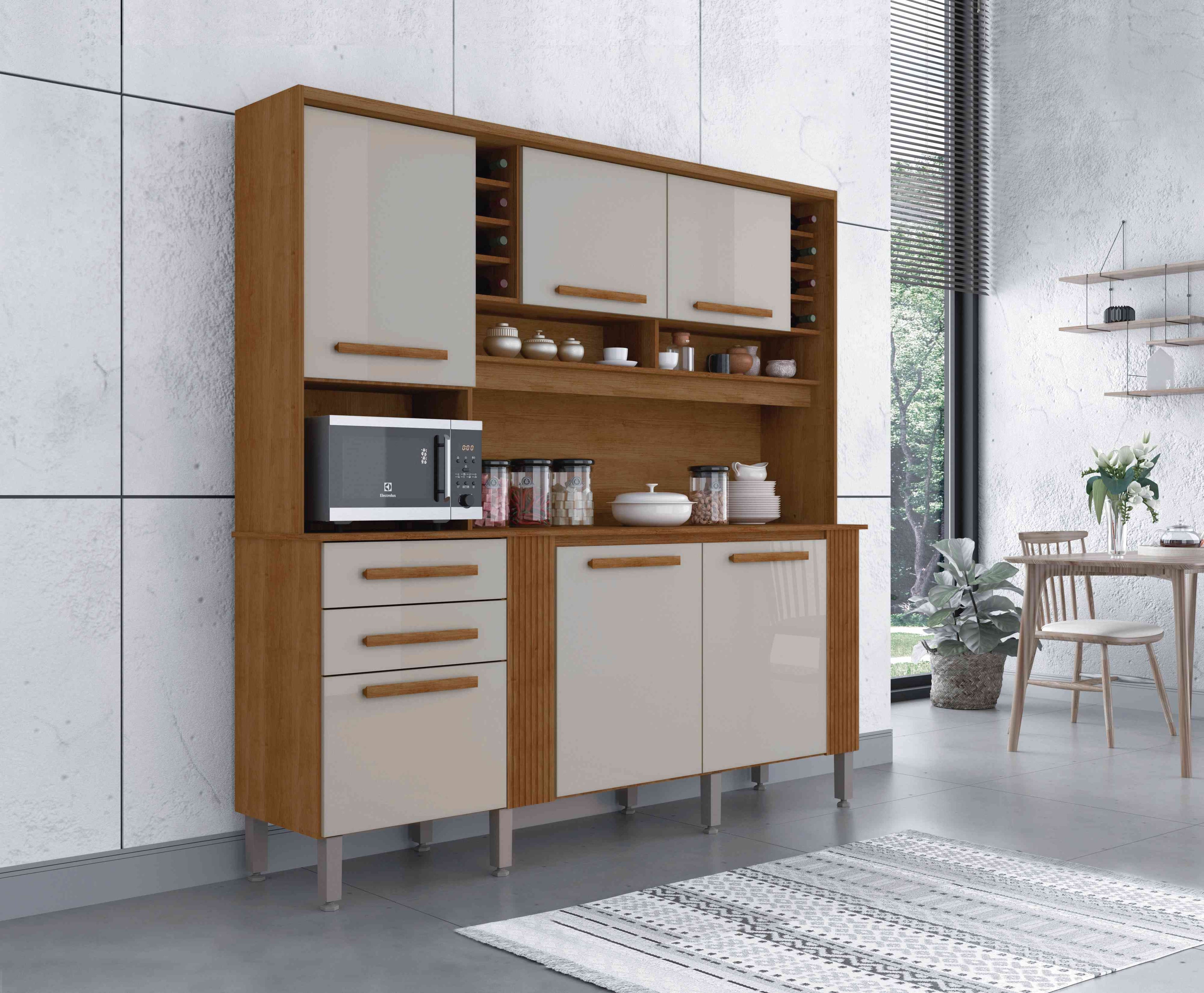 Kit Cozinha Catar 6P2G - Móveis furniture