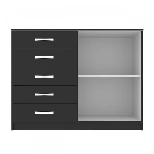 Cômoda Sapateira Dupla Miracema Preto – PRIMÍCIAS - Móveis furniture