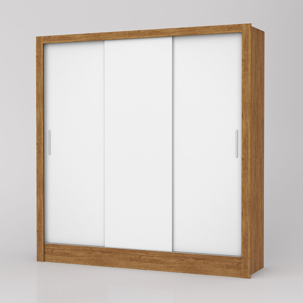 Guarda-Roupa 3 Portas Dubai/Santiago (Sem espelho) Freijó/Branco - Móveis furniture