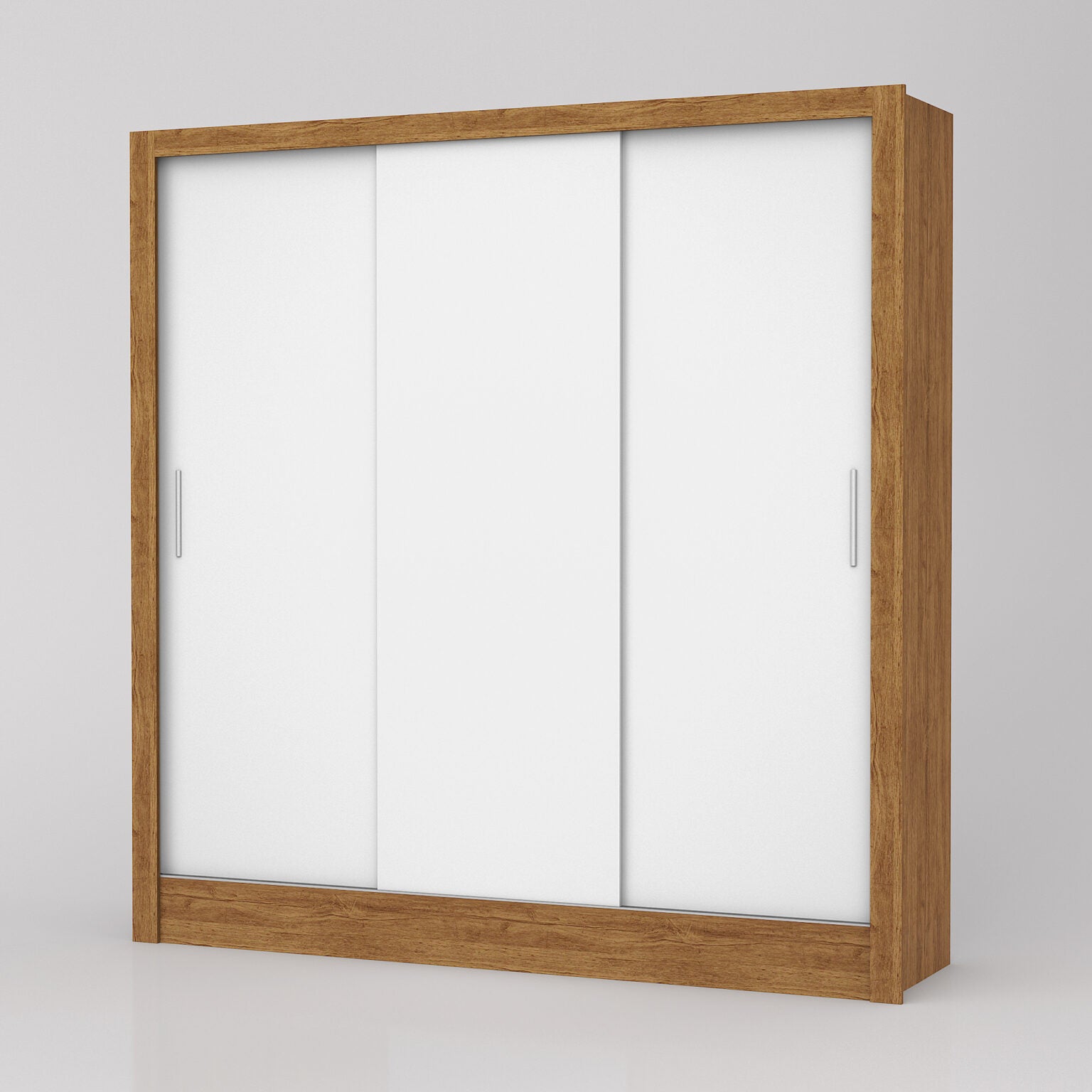 Guarda-Roupa 3 Portas Dubai/Santiago (Sem espelho) Freijó/Branco - Móveis furniture