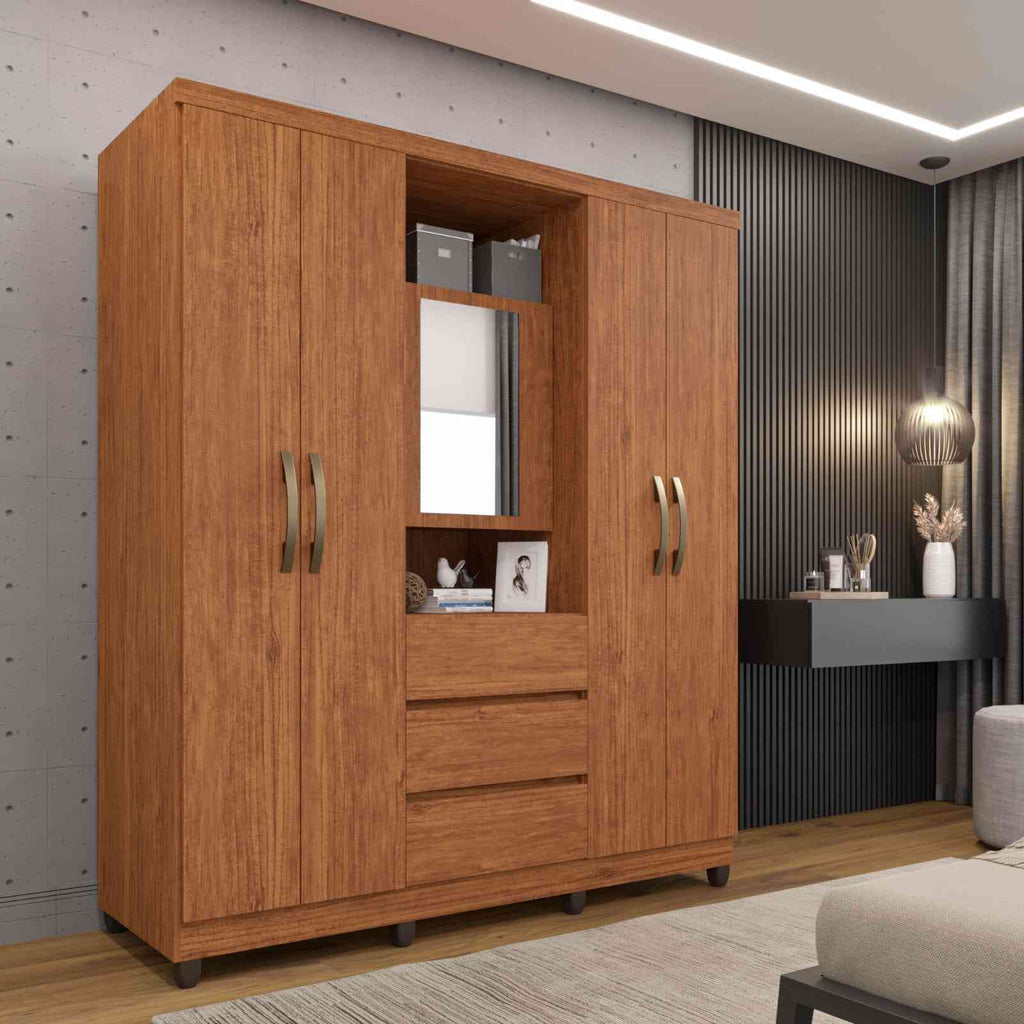 Roupeiro Capelinha Master Top 5P3G c Esp Cinamomo Imop - Móveis furniture