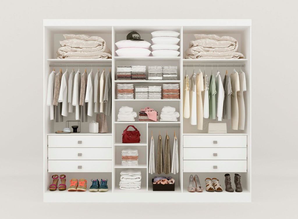 Guarda-Roupa 6 Portas Da Vinci 2,75 m Branco – D’DORO MÓVEIS