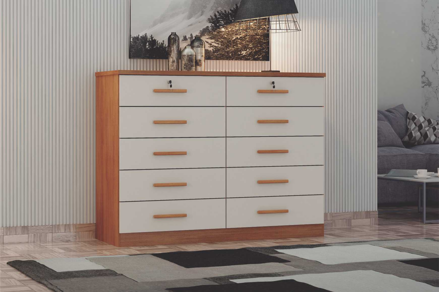 Cômoda Deca cumaru/fendi