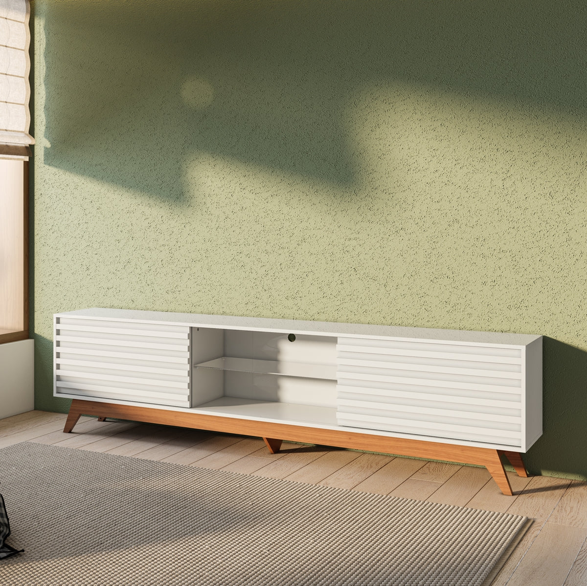 Rack até 60″ R515 Off White/Freijó