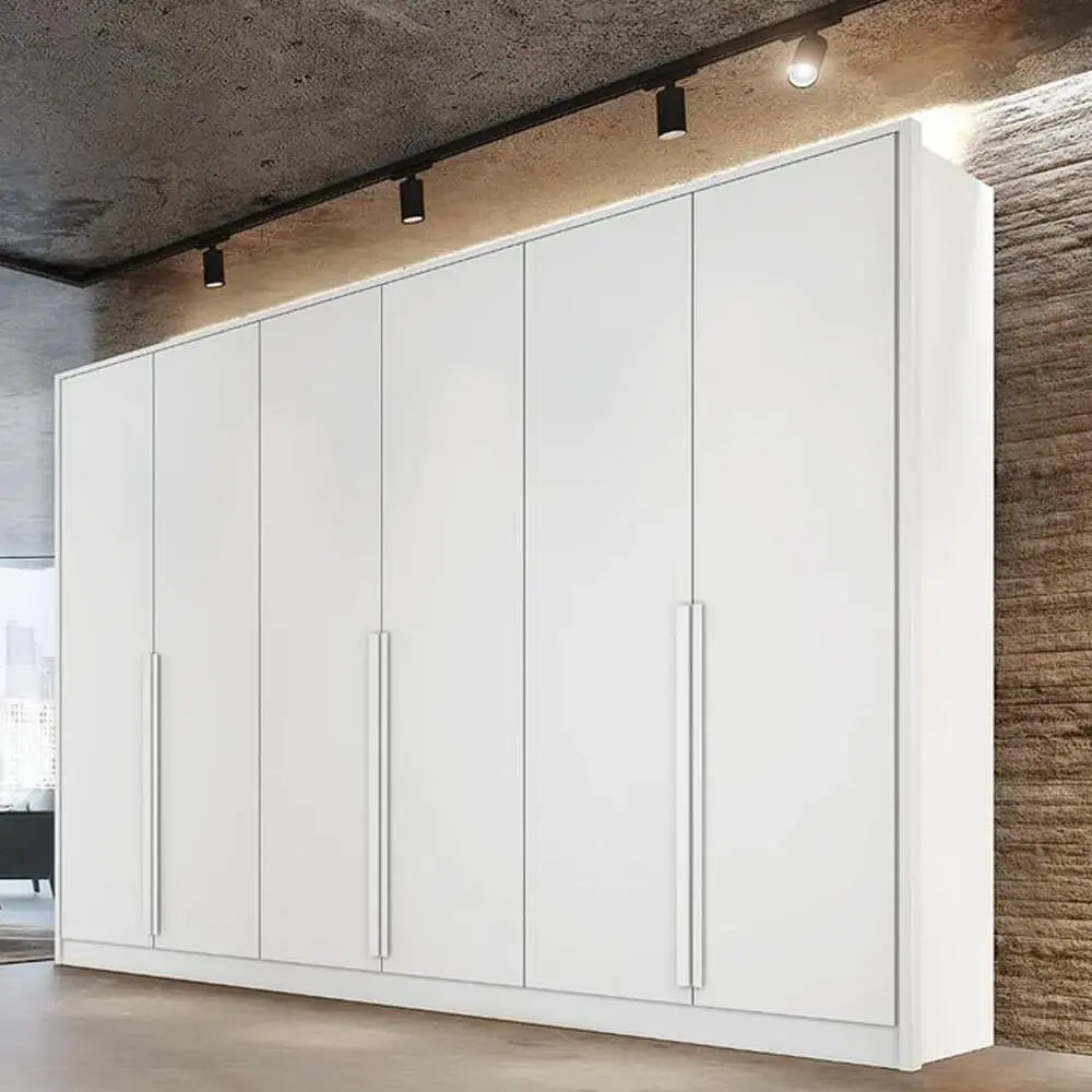 Guarda Roupa Ibiza Casal 6 Portas 8 Gavetas BIANCHI BRANCO