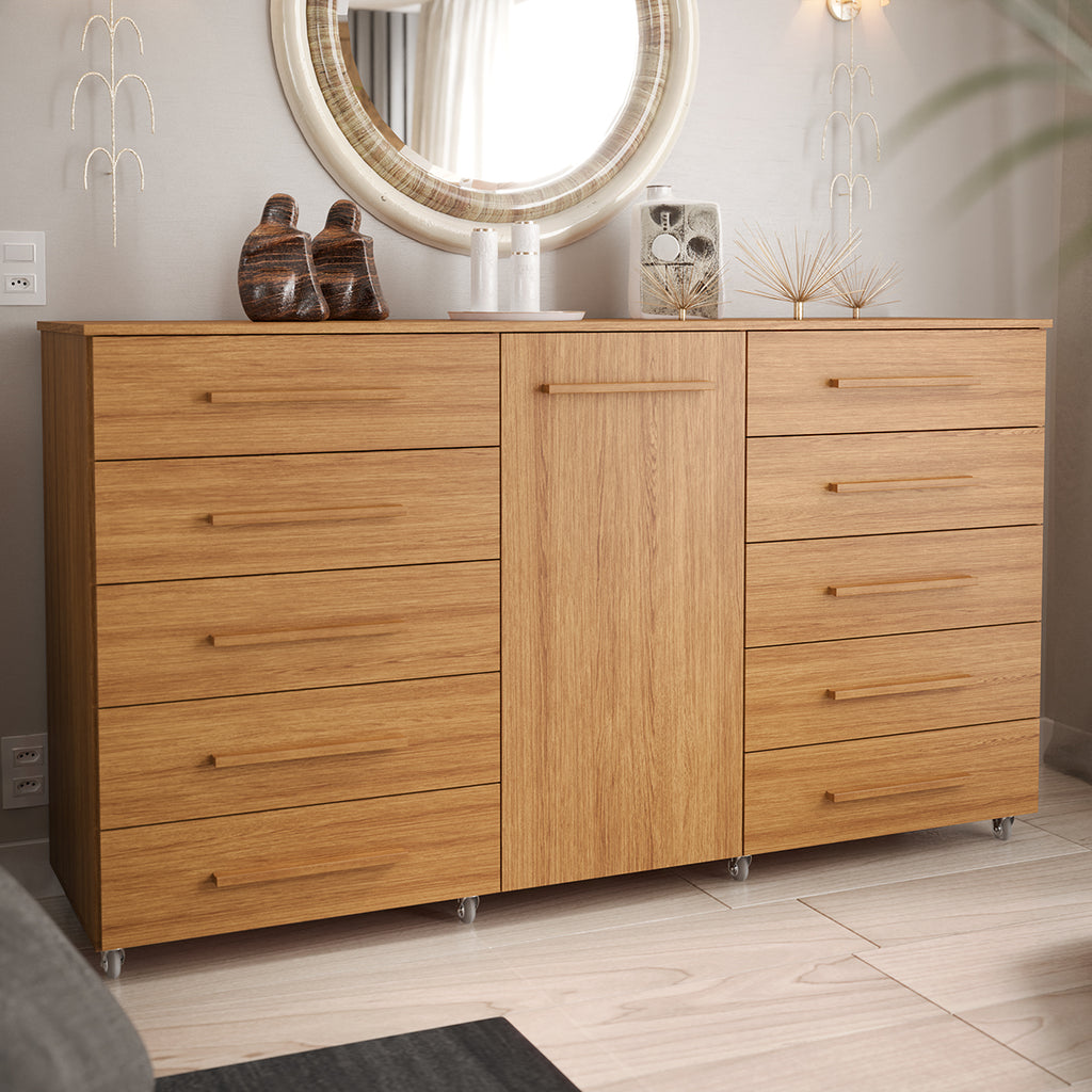 Cômoda 10 Gavetas com Sapateira Imperial Freijó – BATROL MÓVEIS