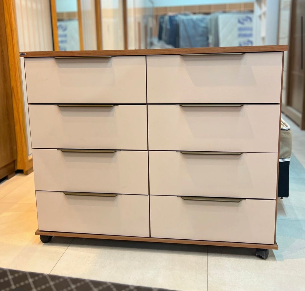 Cômoda Athenas 8 gavetas – Cedro/Areia - Móveis furniture