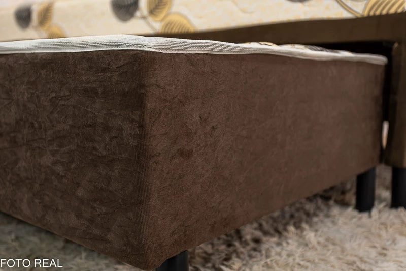 Cama Solteiro Unibox C/ Cama auxiliar Sonho Bom Marrom - Nosso Sonho