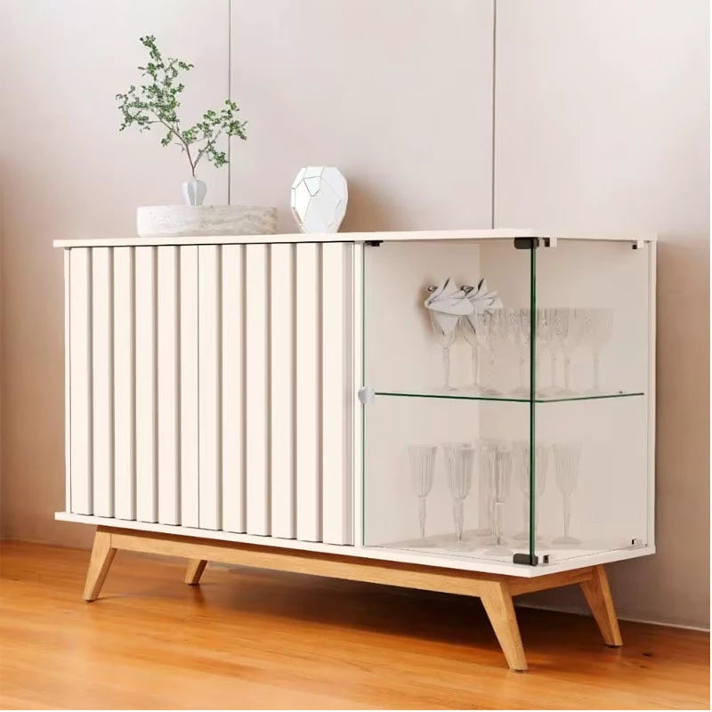 Buffet Açai Luxo Ripado com 3 Portas larg. 1.36m Perola JB Bechara - Móveis furniture