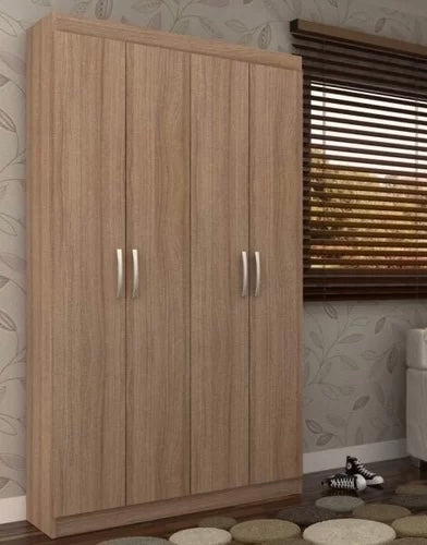 Armário Multiuso 4 Portas 8 Prateleiras Milão Espresso Móveis Marrom - Móveis furniture