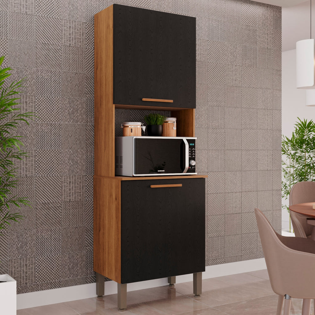 Paneleiro/Torre Quente New Valência Cinamomo/Preto – SALLÊTO