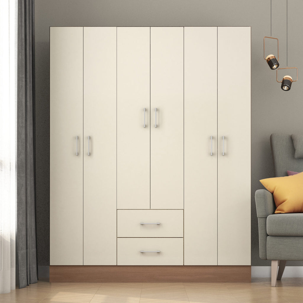 Guarda-Roupa 6 Portas Jamaica 6002 Manchester/Champagne – FELLICCI - Móveis furniture