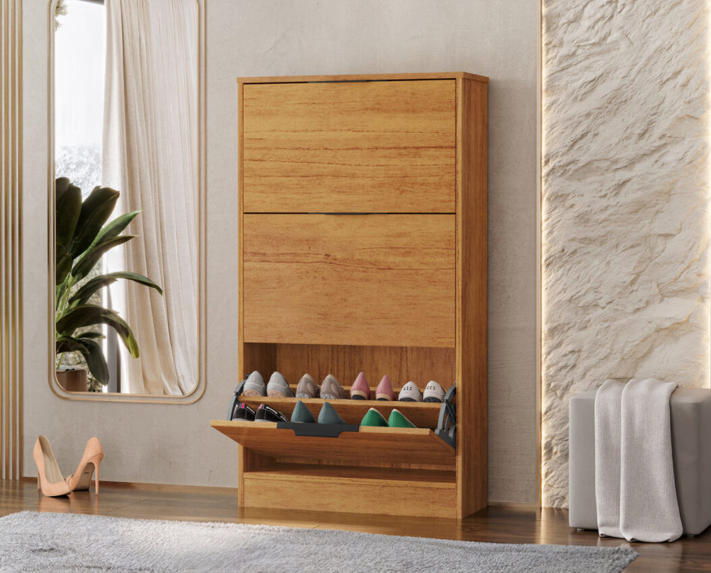 Sapateira Aurora 3 Gavetas – Cedro