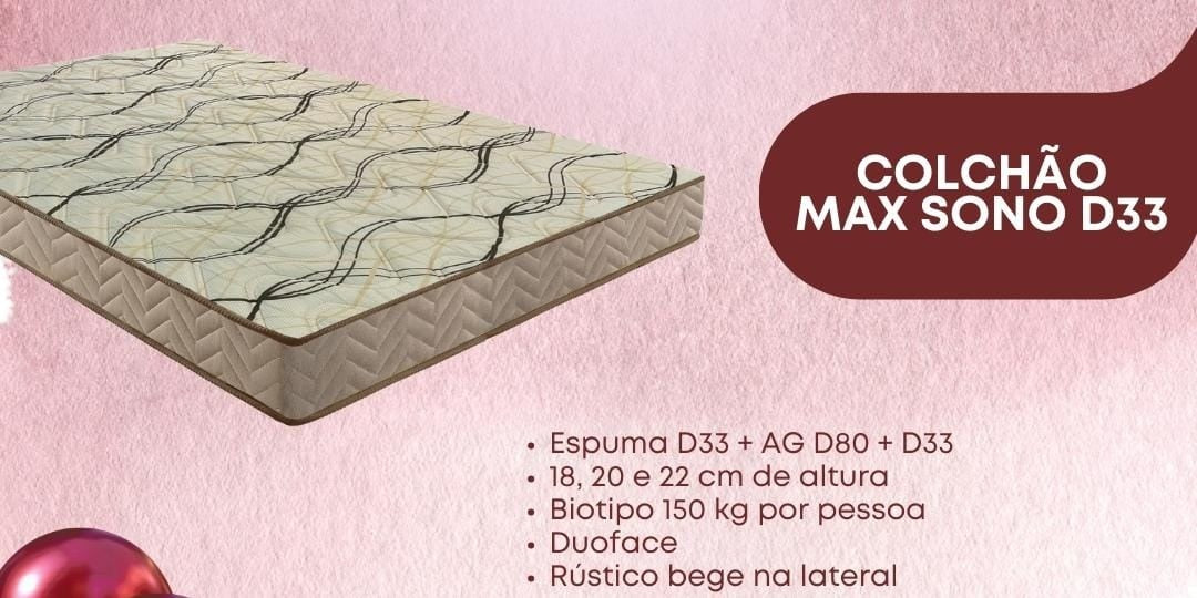 Colchão Casal Max Sono 20 cm AG D80/D33 – PAROPAS