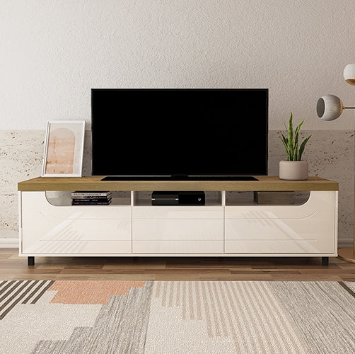 Rack até 75″ Mercury Pinho/Off White – ARTELY - Móveis furniture