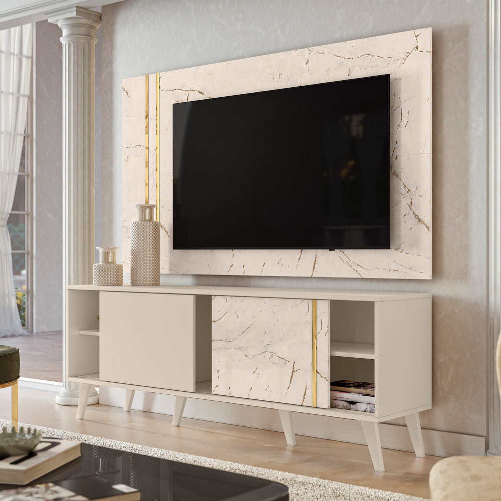 Combo até 65″ Cronos Calacata/Off White – MADETEC