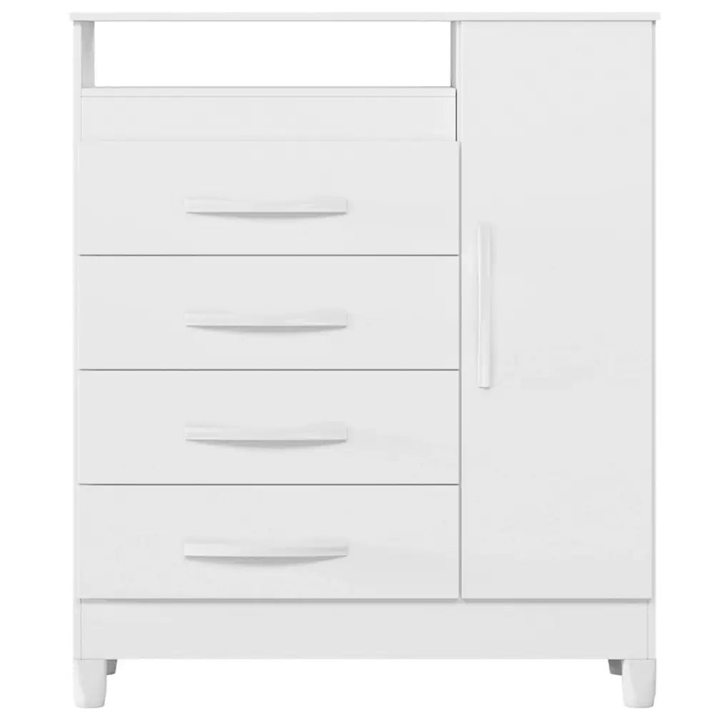 Cômoda Turquesa 1 Porta 4 Gavetas Albatroz BRANCO