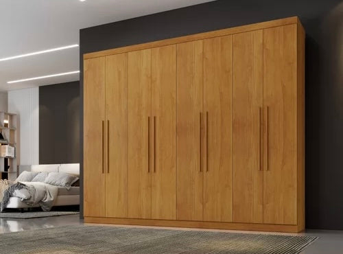 Roupeiro New Premium 8 Portas 4 Gavetas Benetil Móveis CINAMOMO - Móveis furniture