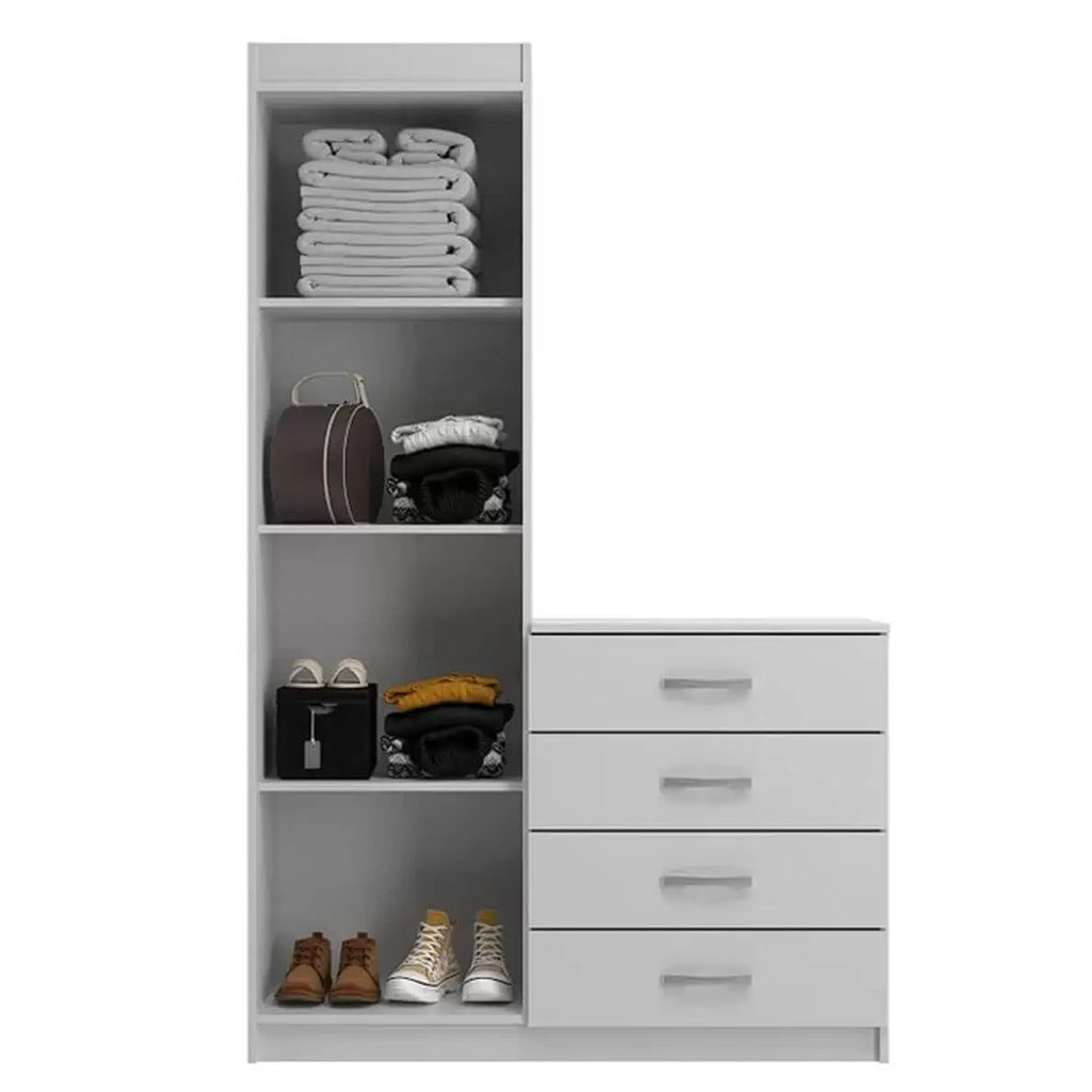 Cômoda Larissa 4 Gavetas 2 Portas Evidencia