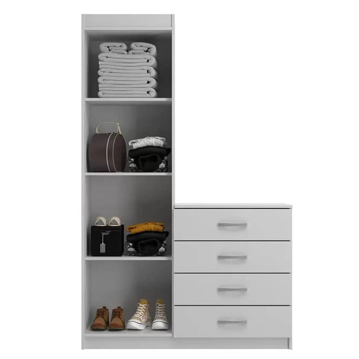 Cômoda Larissa 4 Gavetas 2 Portas Evidencia