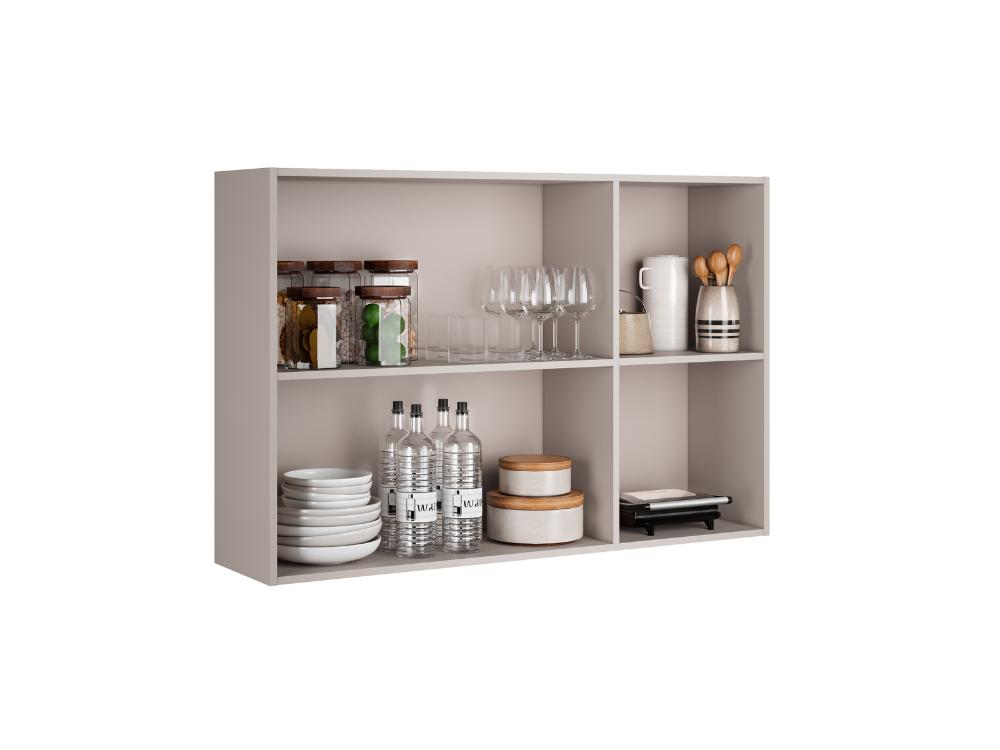 Armário de Cozinha Aéreo Triplo Essence 1,20m – Fendi/Cedro - Móveis furniture